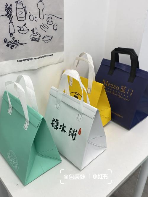 覆膜保温无纺布外卖封口手提袋 颜值与实力并存的外卖包装新选择